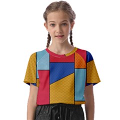 Dotted Colors Background Pop Art Style Vector Kids  Basic Tee by Wegoenart