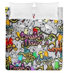 Hip Hop Background Duvet Cover Double Side (queen Size) by Wegoenart