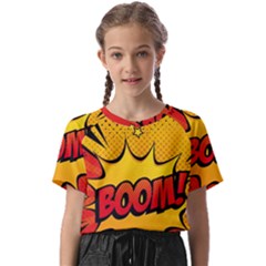 Explosion Boom Pop Art Style Kids  Basic Tee by Wegoenart