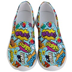 Comic Elements Colorful Seamless Pattern Men s Lightweight Slip Ons by Wegoenart