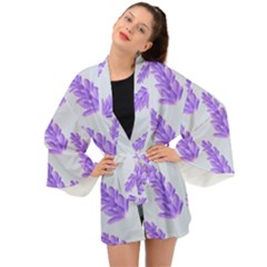 Cute Lavanda Blue Long Sleeve Kimono by ConteMonfrey