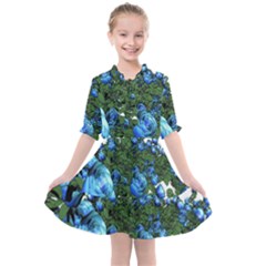 Flower Roses Rose Nature Bouquet Kids  All Frills Chiffon Dress by Wegoenart