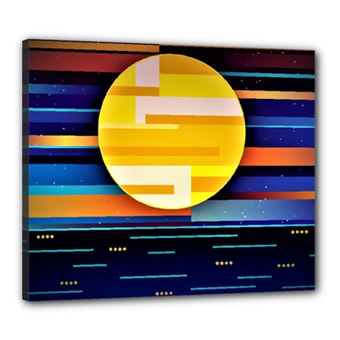 Background Abstract Horizon Canvas 24  X 20  (stretched)