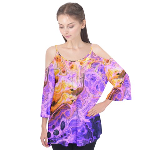 Conceptual Abstract Painting Acrylic Flutter Tees by Ravend