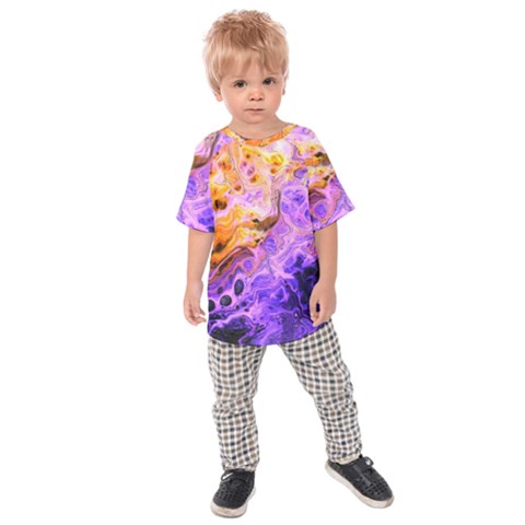 Conceptual Abstract Painting Acrylic Kids  Raglan Tee by Ravend