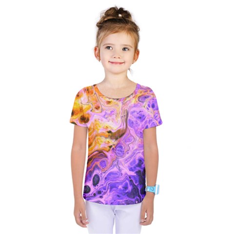 Conceptual Abstract Painting Acrylic Kids  One Piece Tee by Ravend