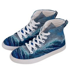 Waves Sea Sky Wave Men s Hi-top Skate Sneakers