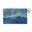 Waves Sea Sky Wave Canvas Cosmetic Bag (Large) View2