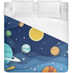 Galaxy Background Duvet Cover (king Size) by danenraven