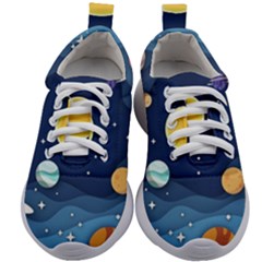 Galaxy Background Kids Athletic Shoes by danenraven