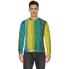 Line Rope Fiber Close Up Multicoloured Background Men s Fleece Sweatshirt by Wegoenart