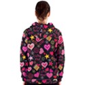 Multicolored Wallpaper, Love Vector Hearts Background Romantic Women s Zipper Hoodie View2