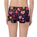 Multicolored Wallpaper, Love Vector Hearts Background Romantic Reversible Boyleg Bikini Bottoms View2