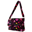 Multicolored Wallpaper, Love Vector Hearts Background Romantic Full Print Messenger Bag (M) View1