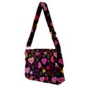 Multicolored Wallpaper, Love Vector Hearts Background Romantic Full Print Messenger Bag (M) View2