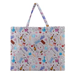 Medical Devices Zipper Large Tote Bag by SychEva