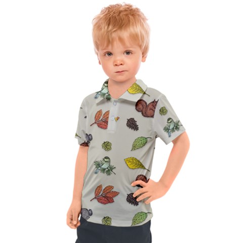 Autumn Fall Animals Nature Season Kids  Polo Tee by Wegoenart