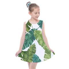 Banana Leaves Tropical Kids  Summer Dress by ConteMonfrey