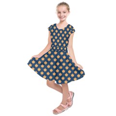 Oh Canada - Maple Leaves Kids  Short Sleeve Dress by ConteMonfrey