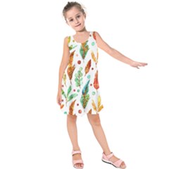 Watercolor Nature Glimpse  Kids  Sleeveless Dress by ConteMonfrey