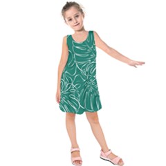 Tropical Monstera  Kids  Sleeveless Dress by ConteMonfrey