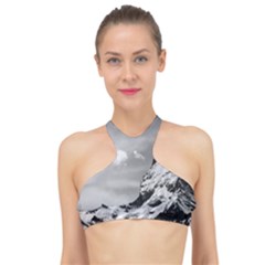 Matterhorn Switzerland Mountain Nature High Neck Bikini Top by Wegoenart