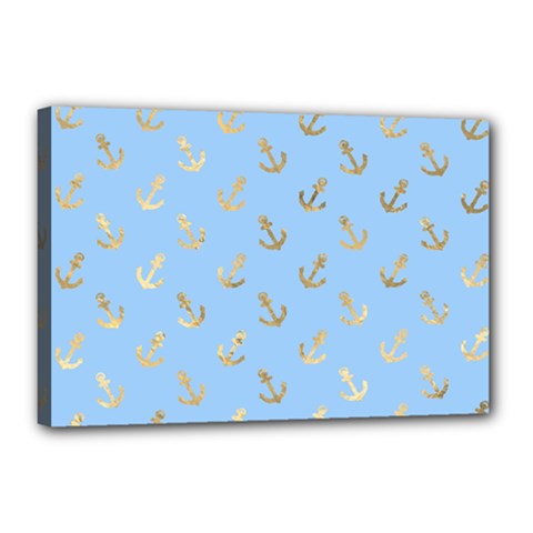 Gold Anchors Long Live   Canvas 18  X 12  (stretched) by ConteMonfrey