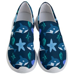 Whale And Starfish  Women s Lightweight Slip Ons by ConteMonfrey