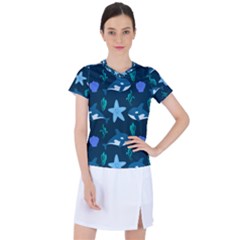 Whale And Starfish  Women s Sports Top by ConteMonfrey