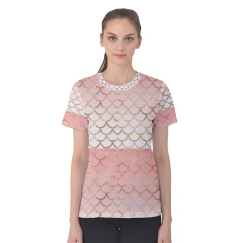 Mermaid Ombre Scales  Women s Cotton Tee by ConteMonfrey