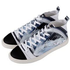 Gray Washing Machine Illustration Men s Mid-top Canvas Sneakers