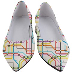 Tube Map Seamless Pattern Women s Block Heels  by Jancukart