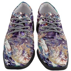 Abstract Cross Currents Women Heeled Oxford Shoes by kaleidomarblingart