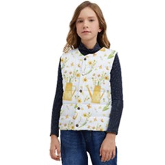 Easter Garden   Kid s Short Button Up Puffer Vest	 by ConteMonfrey