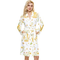 Easter Garden   Long Sleeve Velour Robe by ConteMonfrey