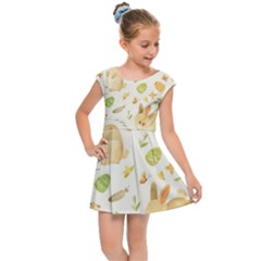 Cute Rabbits - Easter Spirit  Kids  Cap Sleeve Dress by ConteMonfrey