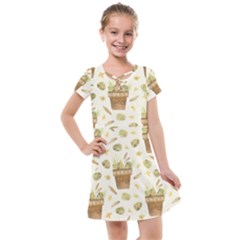 Plant Pot Easter Kids  Cross Web Dress by ConteMonfrey