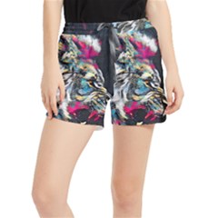 Angry Male Lion Roar Women s Runner Shorts by danenraven