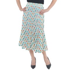 Christmas Textur Midi Mermaid Skirt by artworkshop