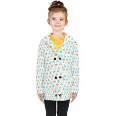 Christmas Textur 02 Kids  Double Breasted Button Coat by artworkshop