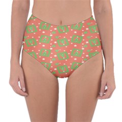 Christmas Textur 01 Reversible High-waist Bikini Bottoms by artworkshop