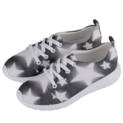 Snowflakes And Star Patterns Grey Stars Women s Lightweight Sports Shoes
