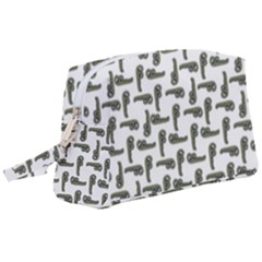 Cute Worm Sketchy Drawing Motif Pattern Wristlet Pouch Bag (large) by dflcprintsclothing