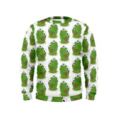 Kermit The Frog Pattern Kids  Sweatshirt