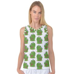 Kermit The Frog Pattern Women s Basketball Tank Top