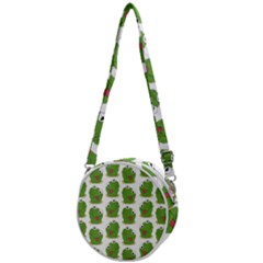 Kermit The Frog Pattern Crossbody Circle Bag