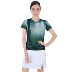 Swamp Forest Trees Background Nature Eerie Women s Sports Top by danenraven