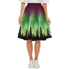 Aurora Borealis Northern Lights Forest Trees Woods Classic Short Skirt by danenraven