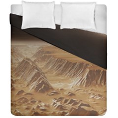 Mars Crater Planet Canyon Cliff Nasa Astronomy Duvet Cover Double Side (california King Size)