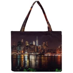 New York City Panorama Urban Hudson River Water Mini Tote Bag